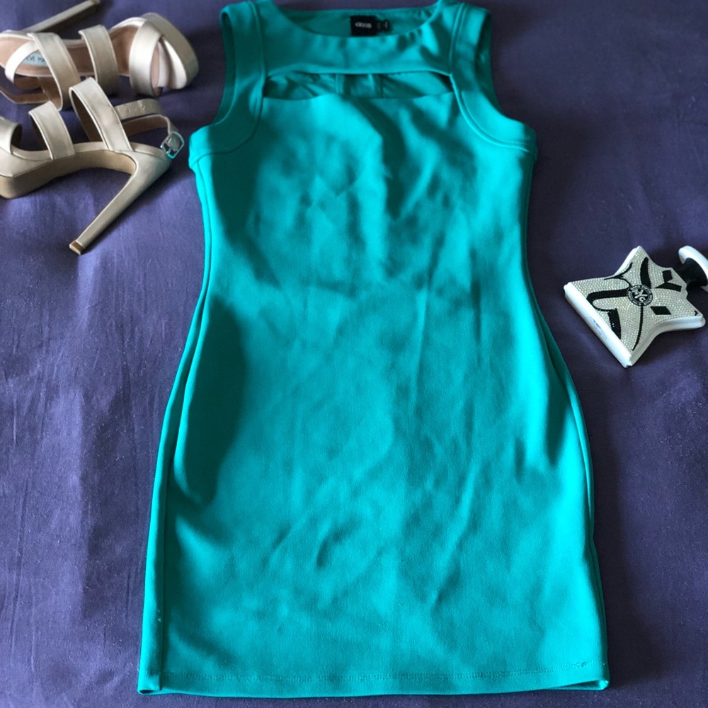ASOS Teal Cut out dress